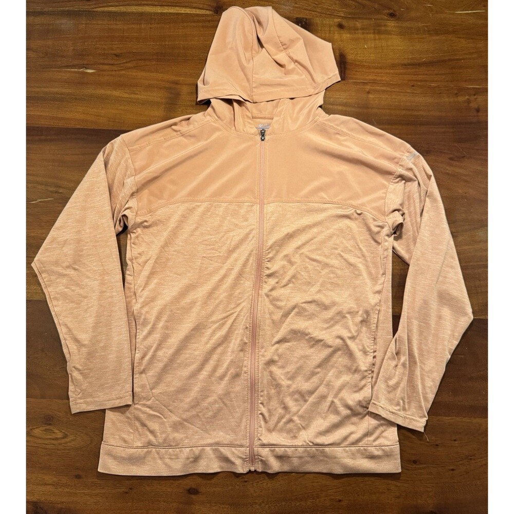Columbia Womens Sun Trek Full Zip Hoodie Jacket S Small Peach Coral UPF Sun 50